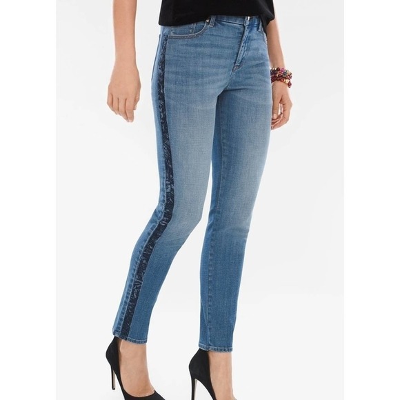CHICO'S‎ SLIMMING VELVET GIRLFRIEND jeans plus size 20 new - Picture 1 of 7